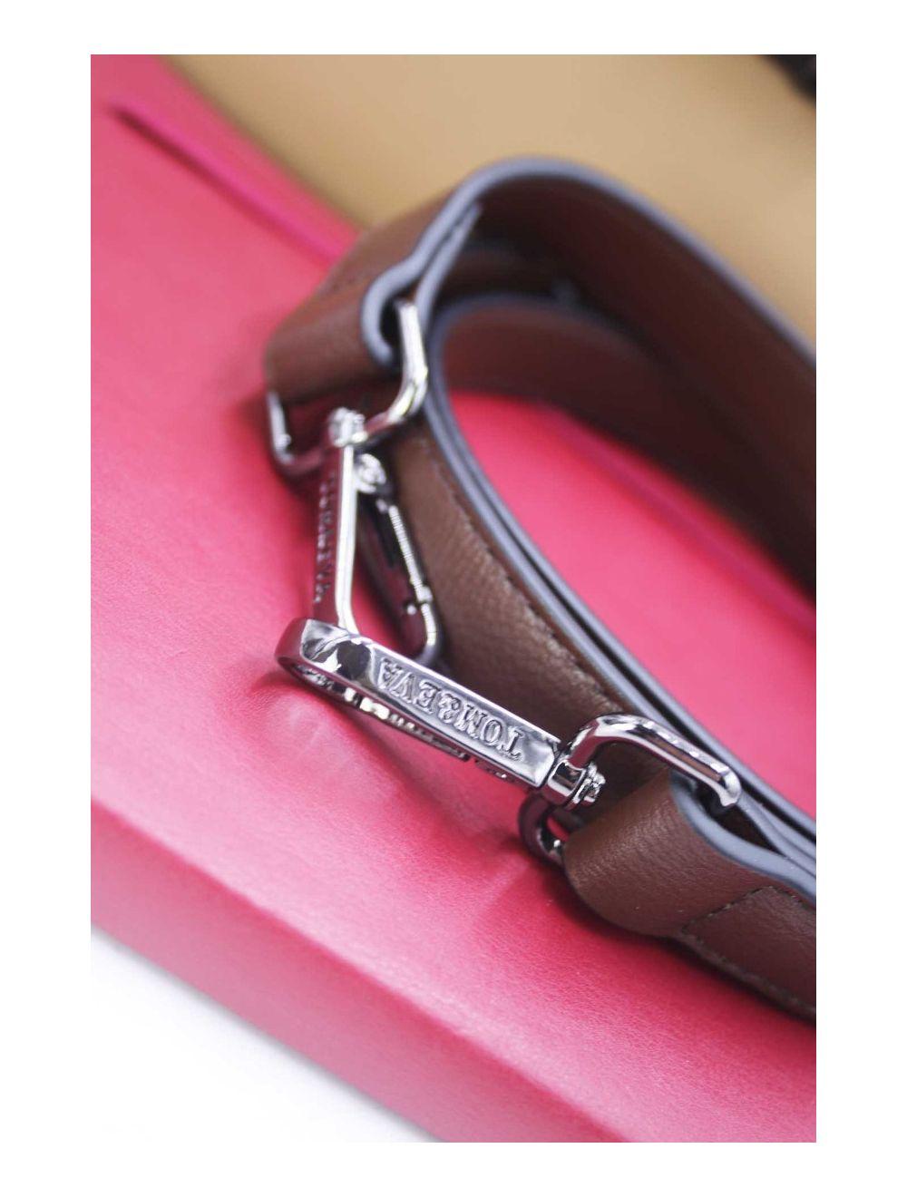 tom&eva Sac à Main Patchwork Bicolore 24B-6026-Coffee/Khaki