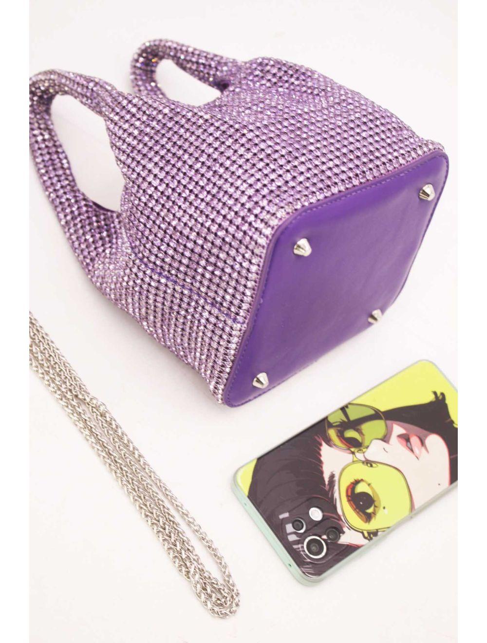 tom&eva Sac À Main Seau Diamant Strass Pour Femmes-22P-5605-Violet