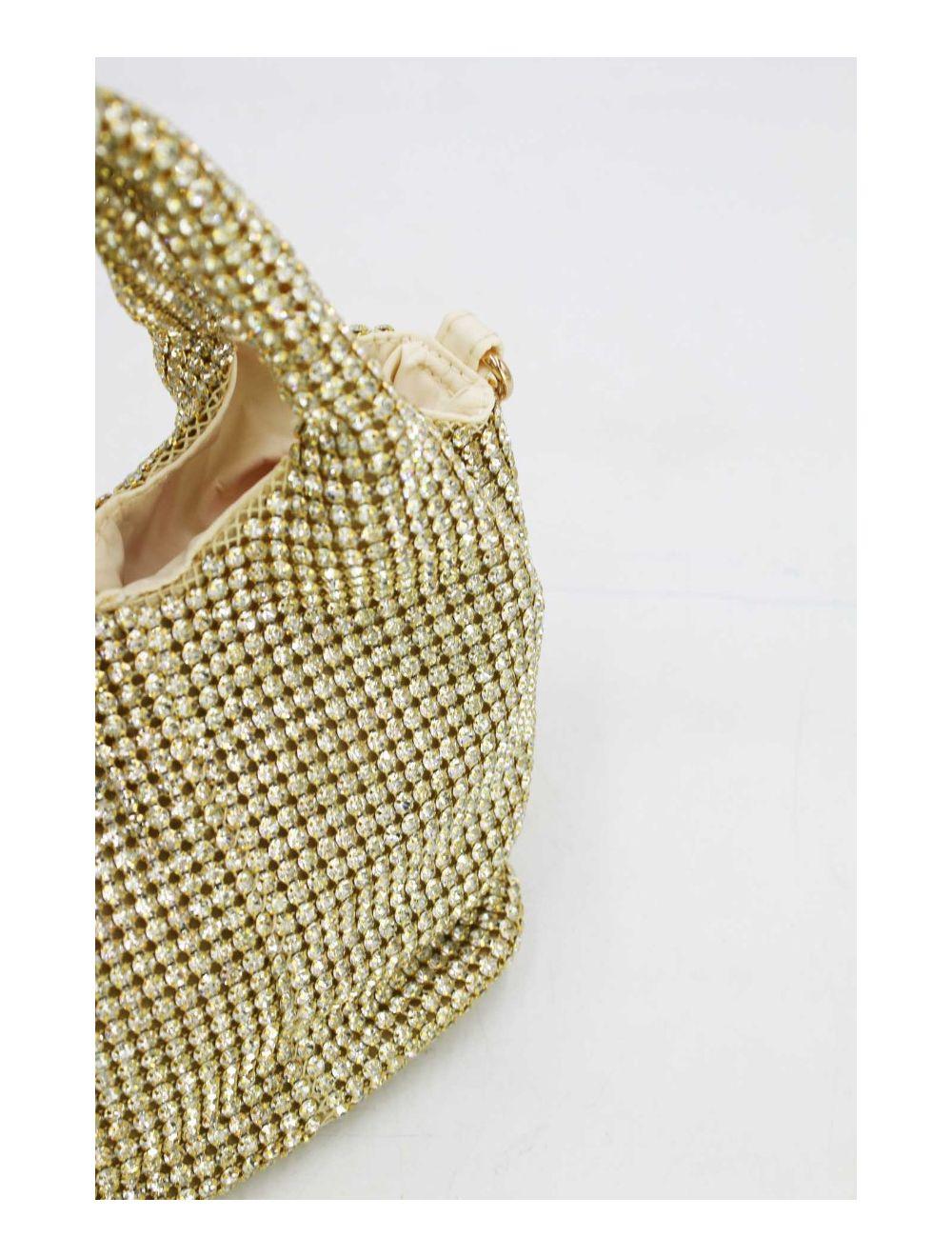 Tom&eva Sac À Main Seau Diamant Strass Pour Femmes-22P-5605-Doré