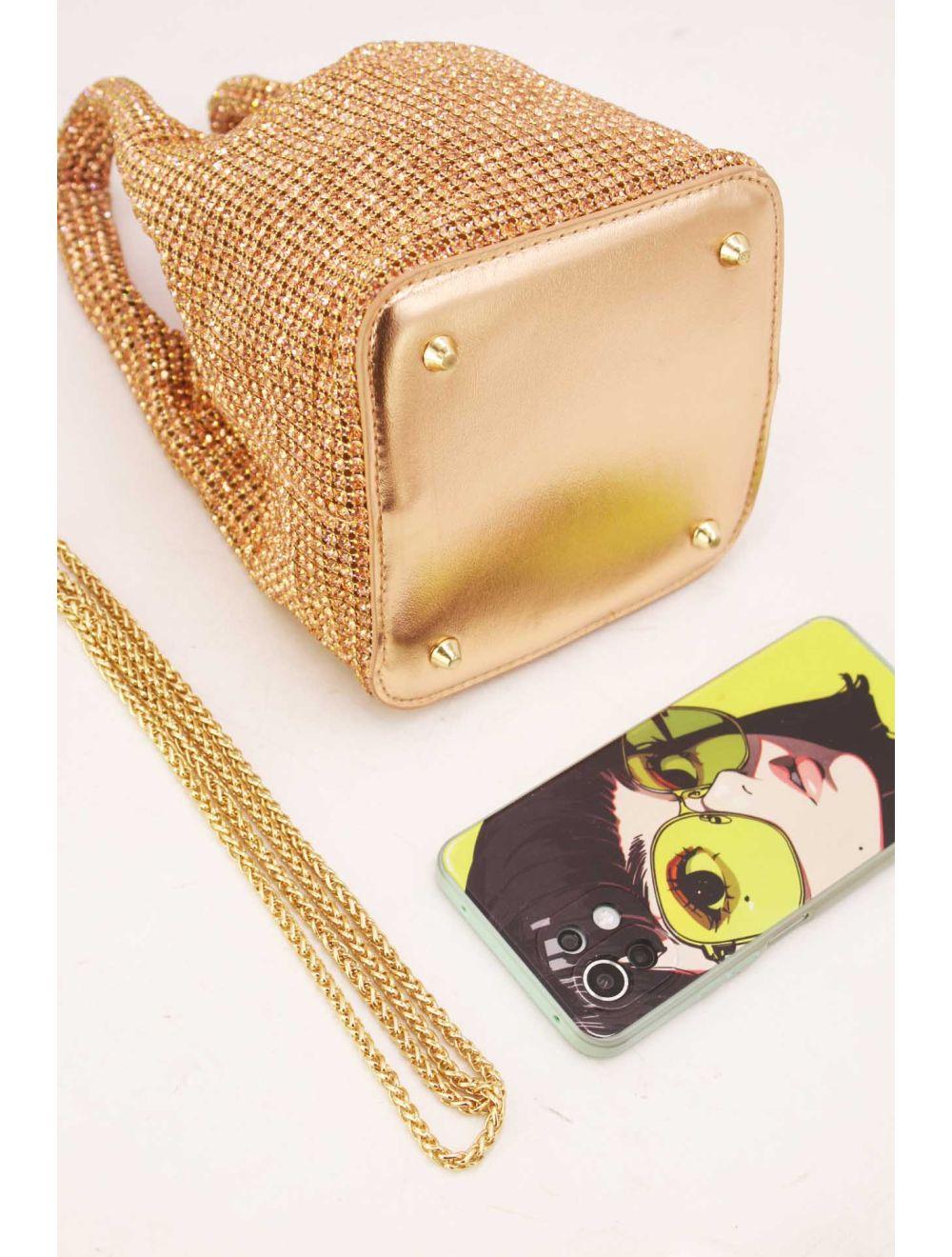 tom&eva Sac À Main Seau Diamant Strass Pour Femmes-22P-5605-Champagne