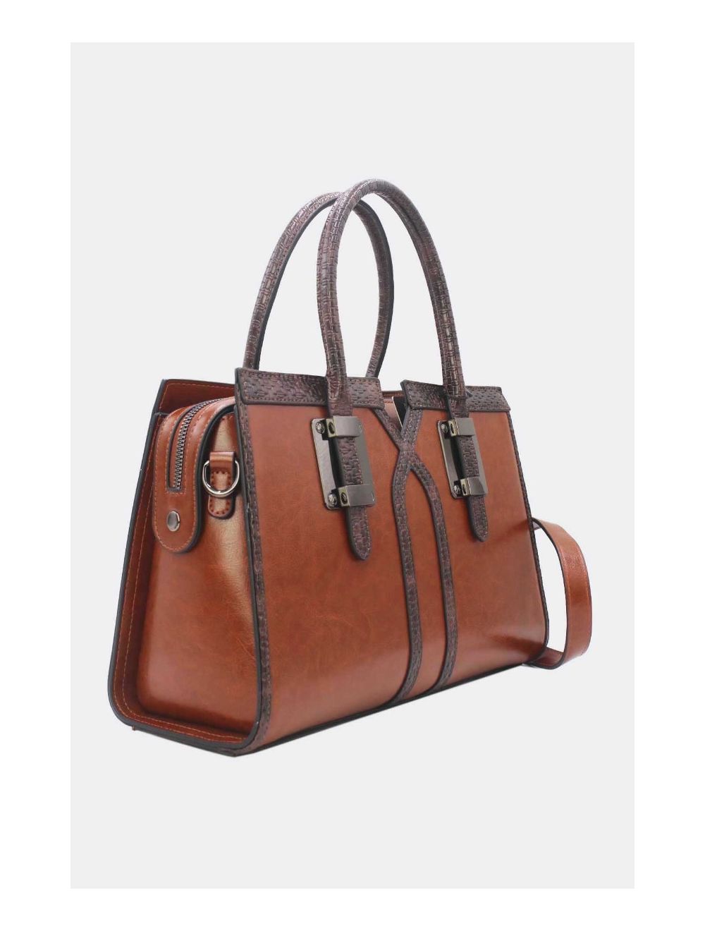 tom&eva Sac à Main Style Vintage à Anse Embossé 24B-6101-Marron