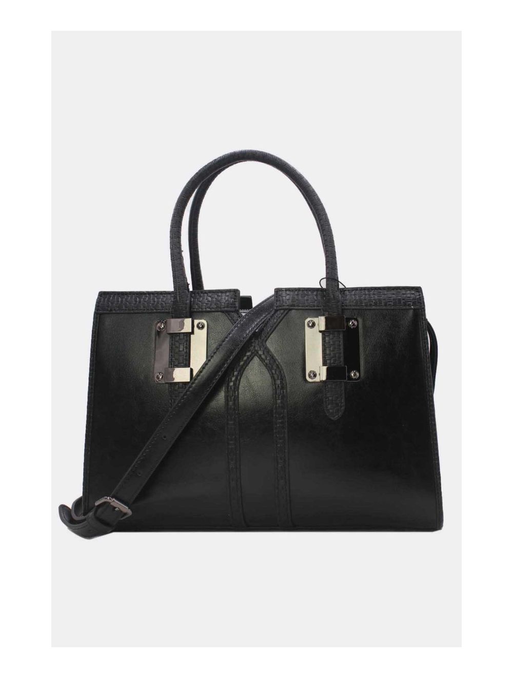 Tom&eva Sac à Main Style Vintage à Anse Embossé 24B-6101-Noir