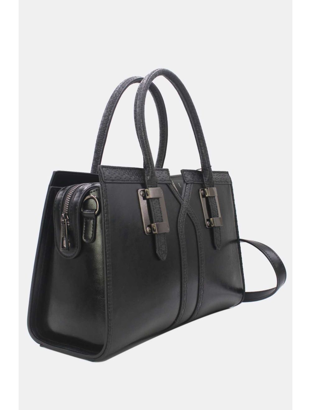 Tom&eva Sac à Main Style Vintage à Anse Embossé 24B-6101-Noir