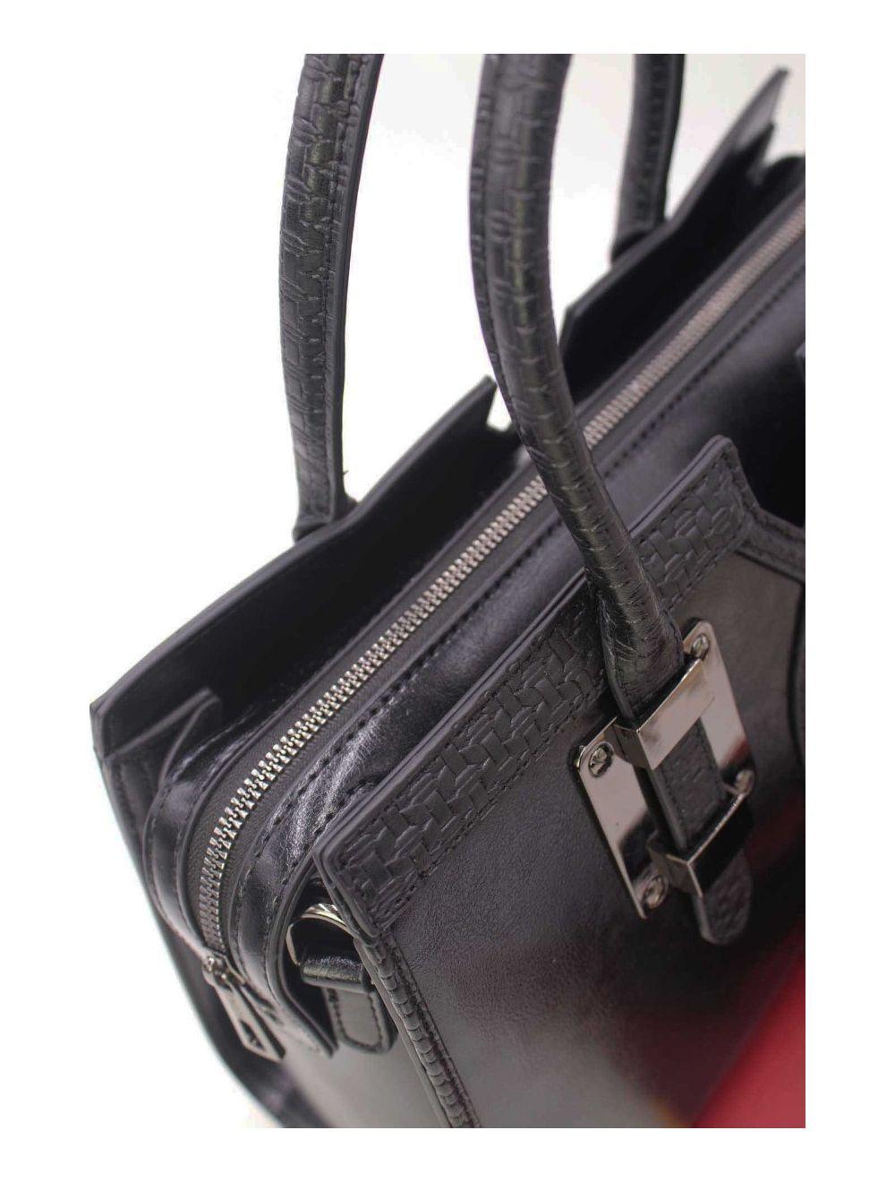 tom&eva Sac à Main Style Vintage à Anse Embossé 24B-6101-Noir