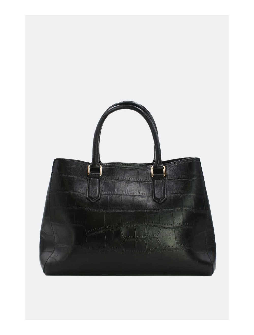 Tom&eva Sac à Main Vernis Avec Pochette Tablette Fixée-8008-Noir