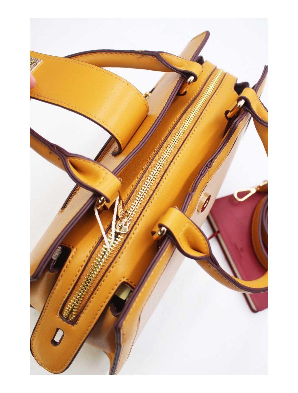 tom&eva Sac à Main Vintage Femme 24B-5977L-Apricot/Yellow