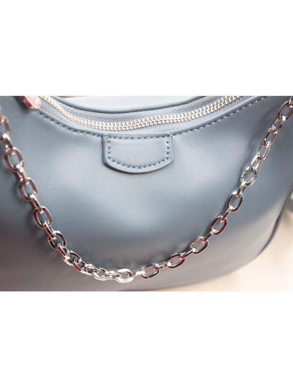 Tom&eva Sac Baguette Effet Cuir à La Chaîne Avec Porte-monnaie-20H-3023-Noir