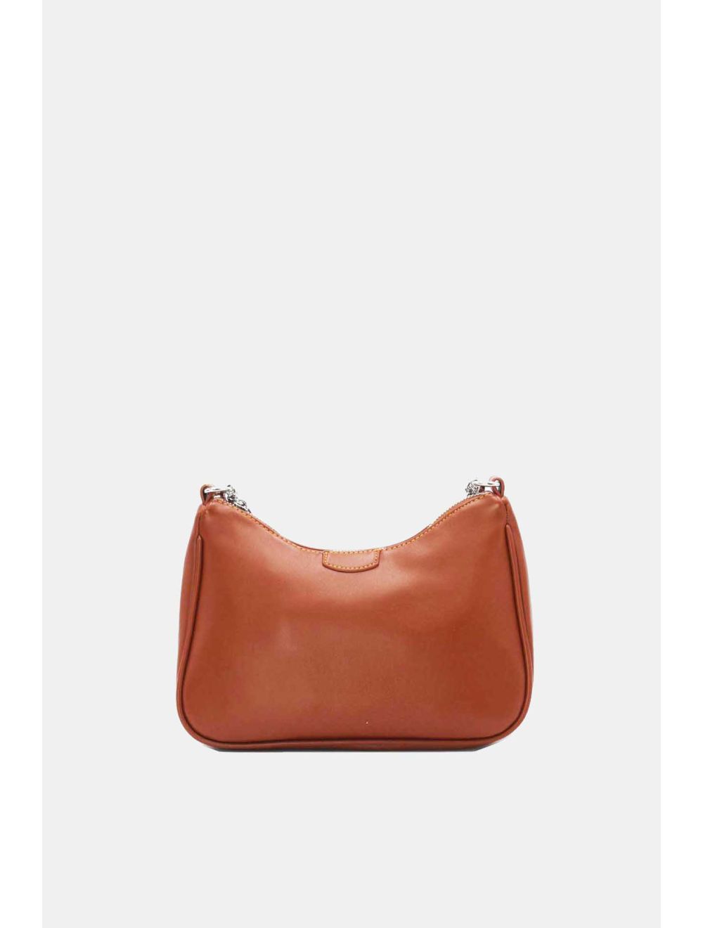 Tom&eva Sac Baguette Effet Cuir à La Chaîne Avec Porte-monnaie-20H-3023-Marron