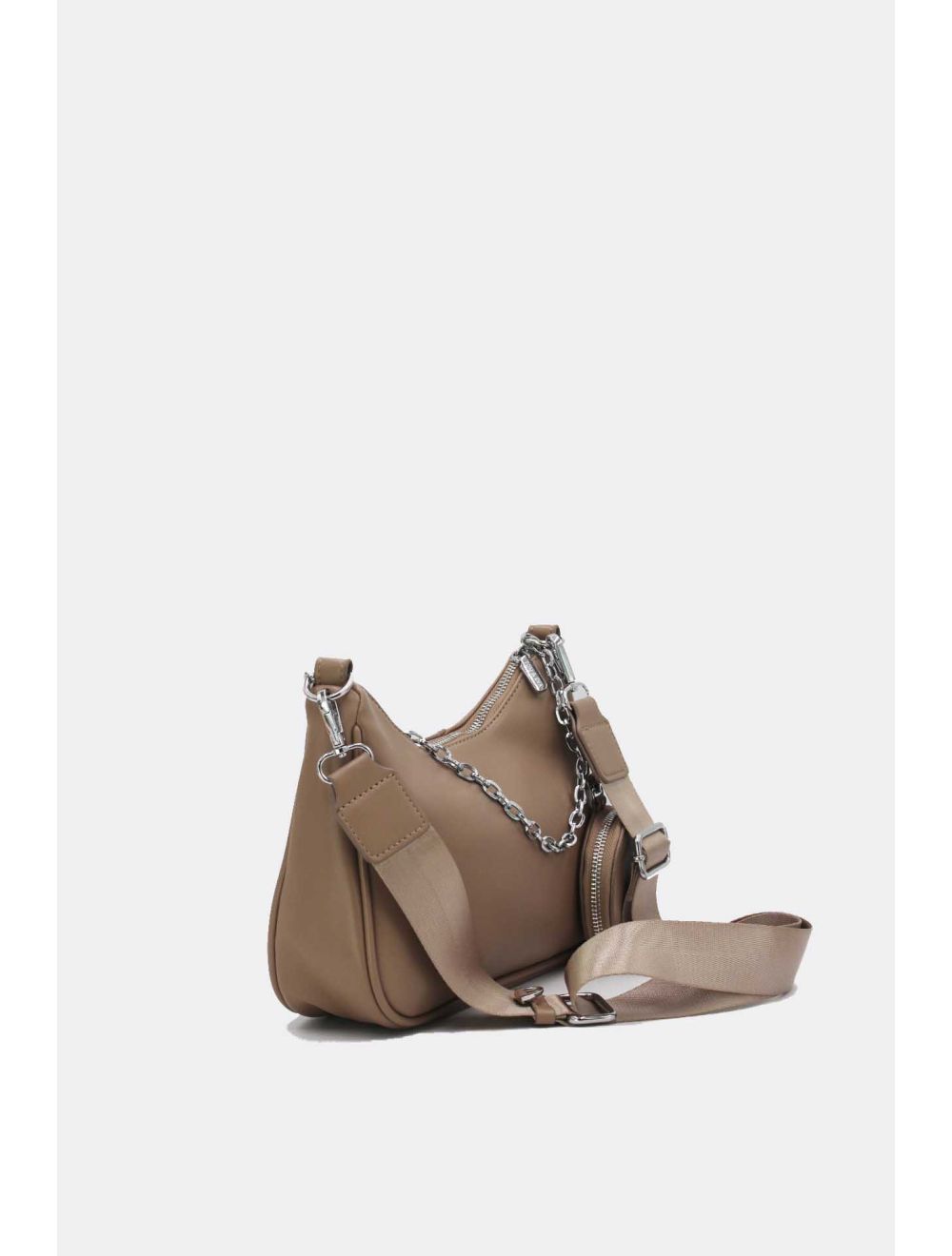 Tom&eva Sac Baguette Effet Cuir à La Chaîne Avec Porte-monnaie-20H-3023-Abricot