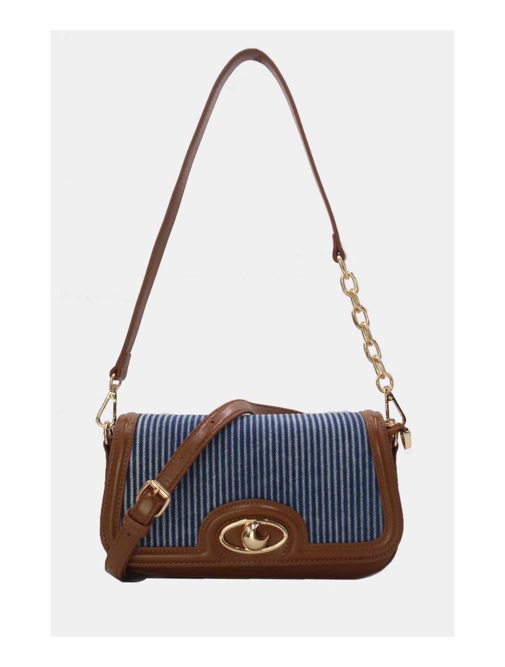 Tom&eva Sac Baguette En Jeans 24P-5975-Brown/L.Blue