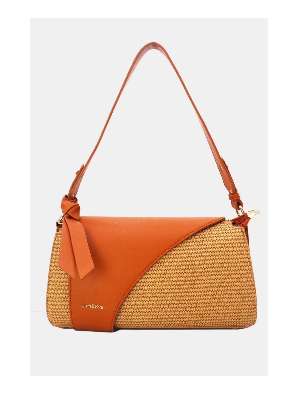 tom&eva Sac Baguette Femme Avec Nœud 24P-5962-Abricot/Tan