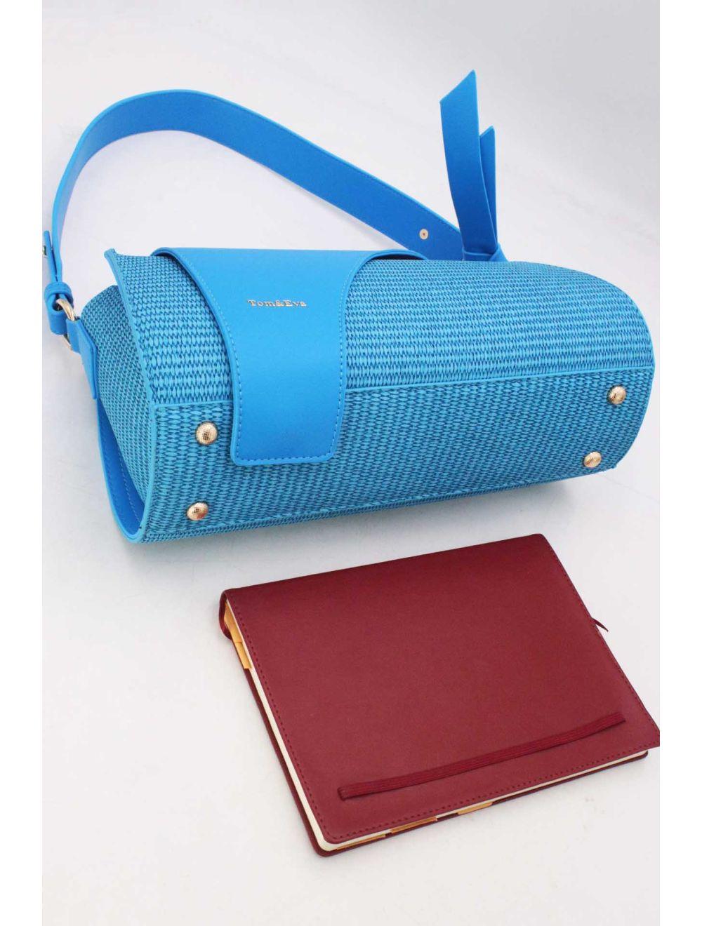 Tom&eva Sac Baguette Femme Avec Nœud 24P-5962-Bleu