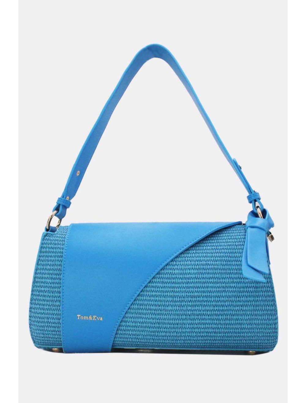 tom&eva Sac Baguette Femme Avec Nœud 24P-5962-Bleu