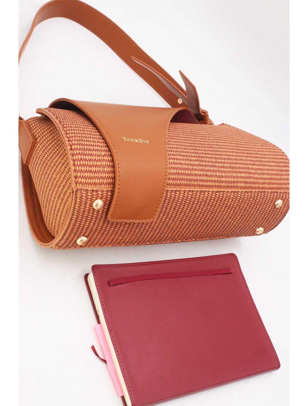 Tom&eva Sac Baguette Femme Avec Nœud 24P-5962-Brown