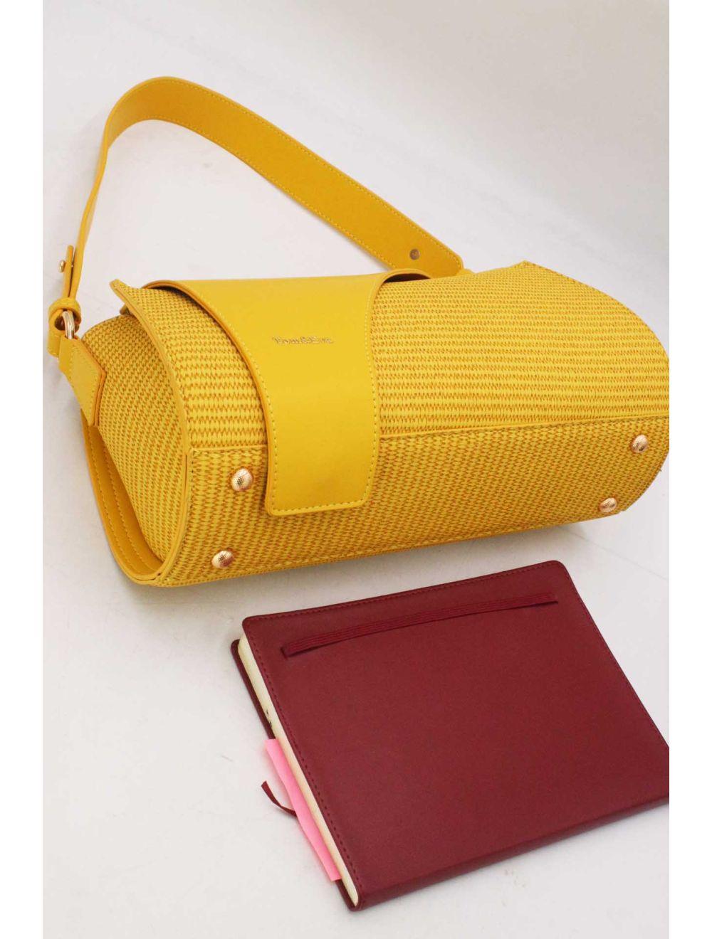 Tom&eva Sac Baguette Femme Avec Nœud 24P-5962-Jaune