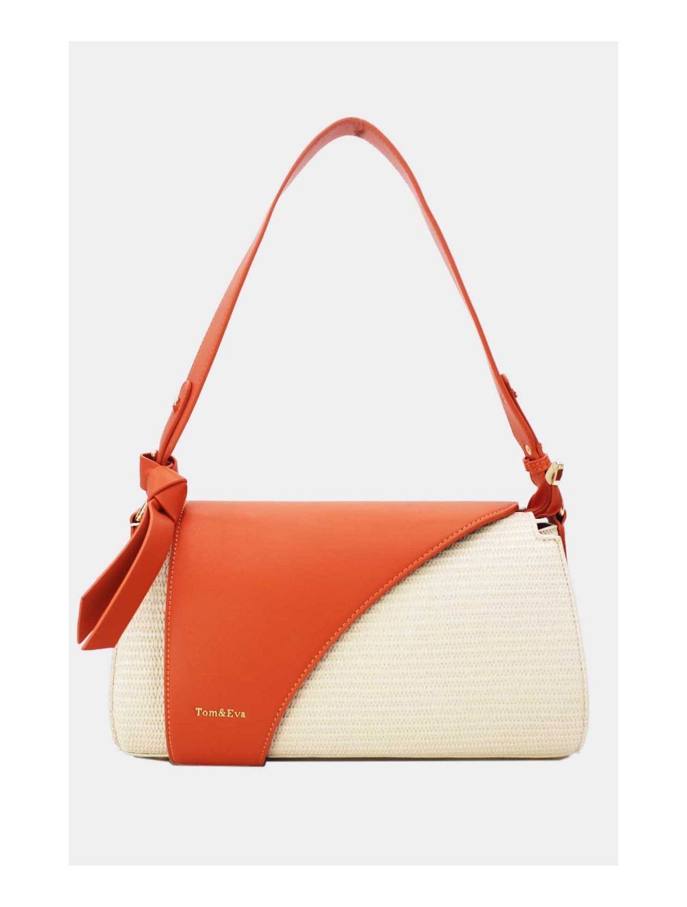 Tom&eva Sac Baguette Femme Avec Nœud 24P-5962-White/Orange
