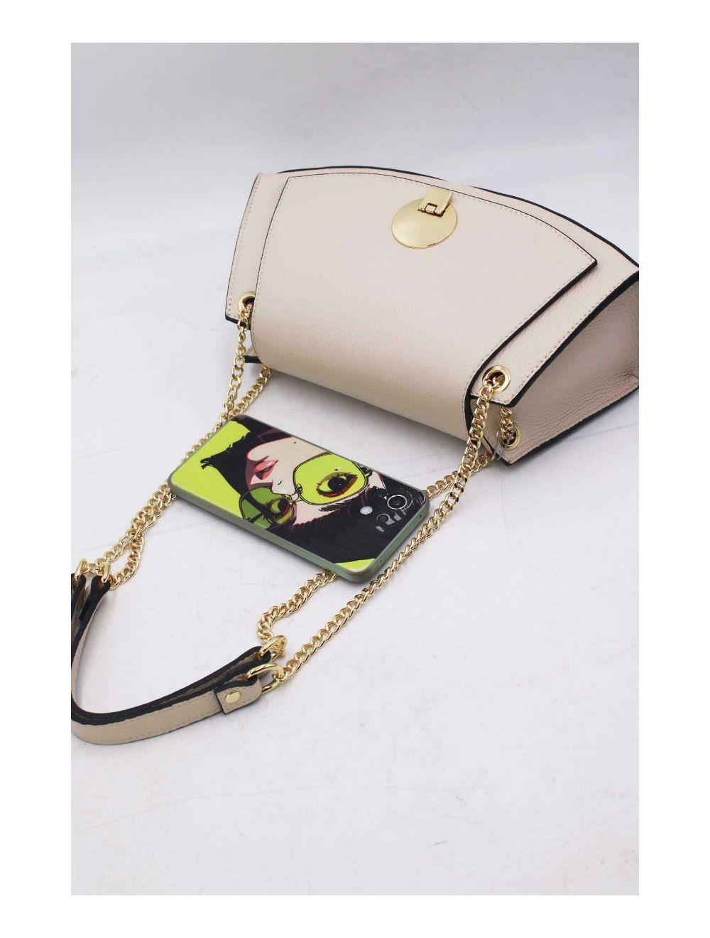 Tom&eva Sac Baguette Vachette Grainée 24C-1488-Beige