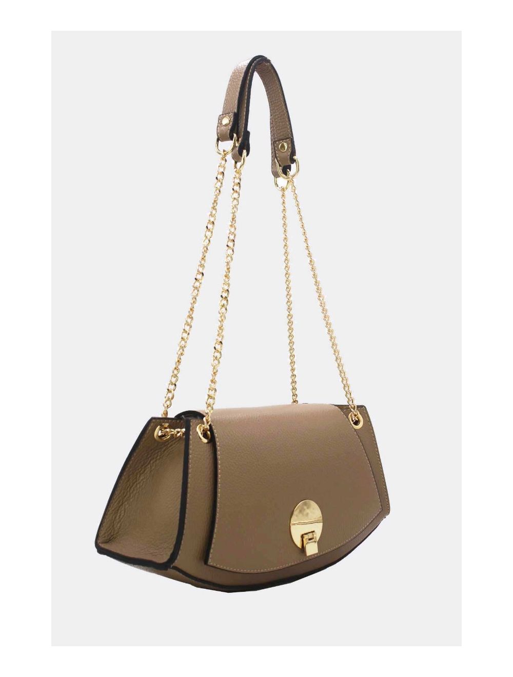 Tom&eva Sac Baguette Vachette Grainée 24C-1488-Taupe