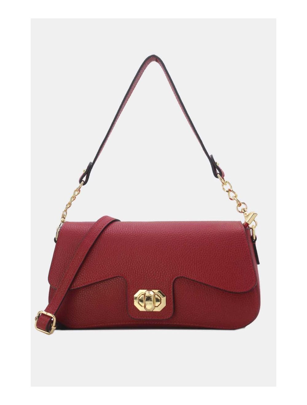 Tom&eva Sac Baguette Vachette Grainée 24C-898-Bordeaux