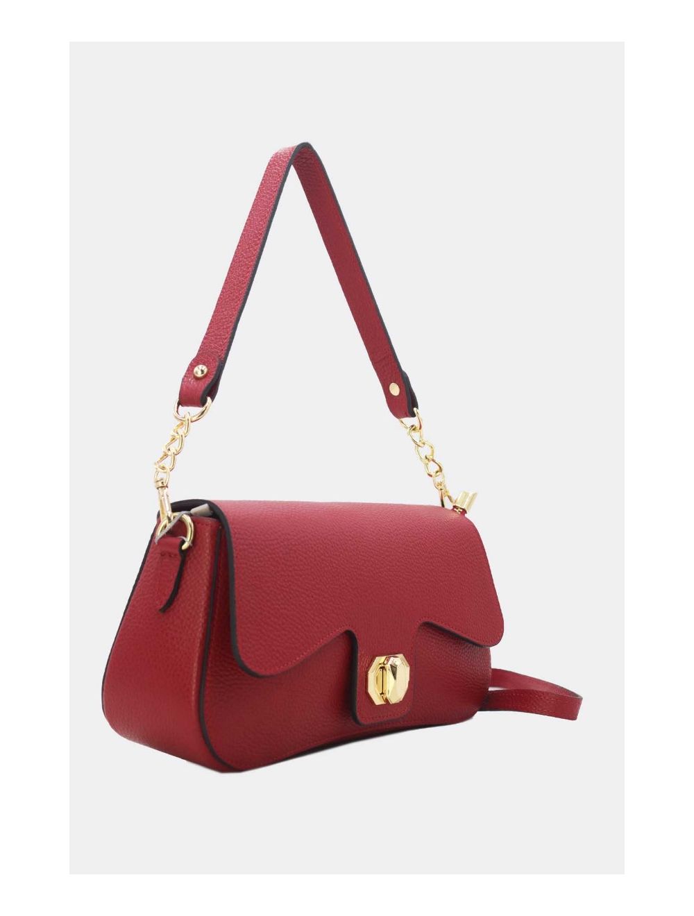 Tom&eva Sac Baguette Vachette Grainée 24C-898-Bordeaux