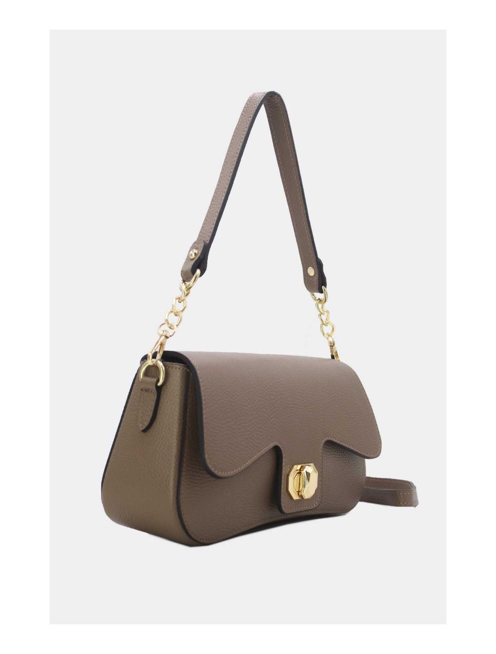 Tom&eva Sac Baguette Vachette Grainée 24C-898-Taupe