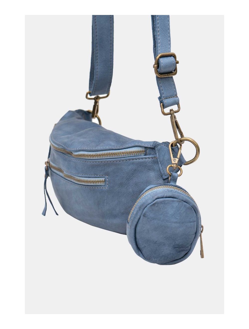 Tom&eva Sac Banana En Cuir Vachette Style Vintage MAISSANE 4111-JEAN