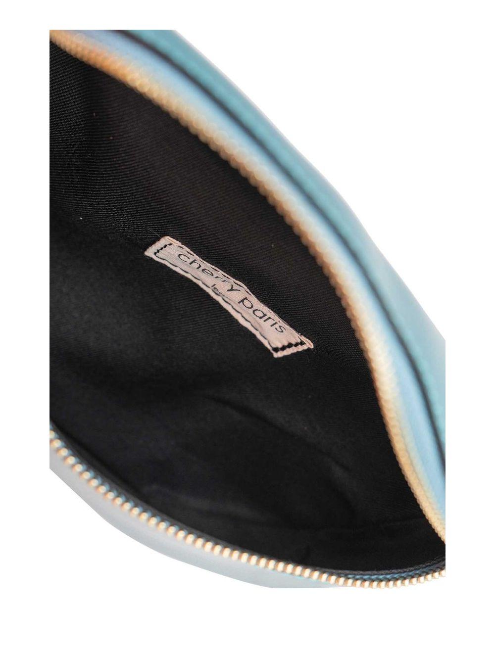 tom&eva Sac Banane Croûte Cuir Vachette Lisse 4110 MALIA-Bleu