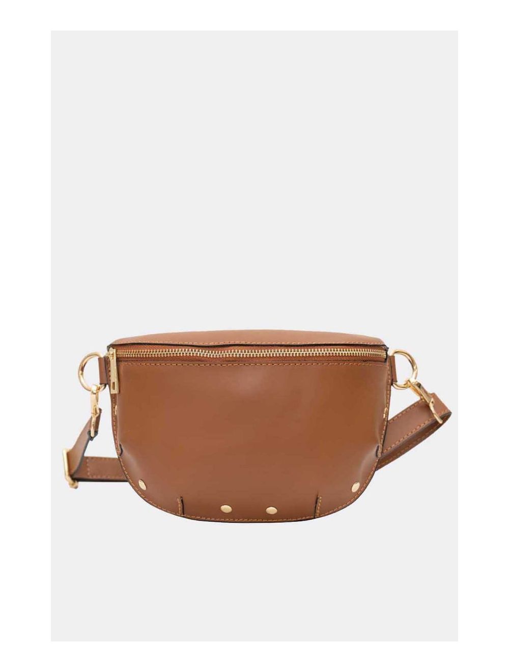 Tom&eva Sac Banane Croûte Cuir Vachette Lisse 4110 MALIA-Camel
