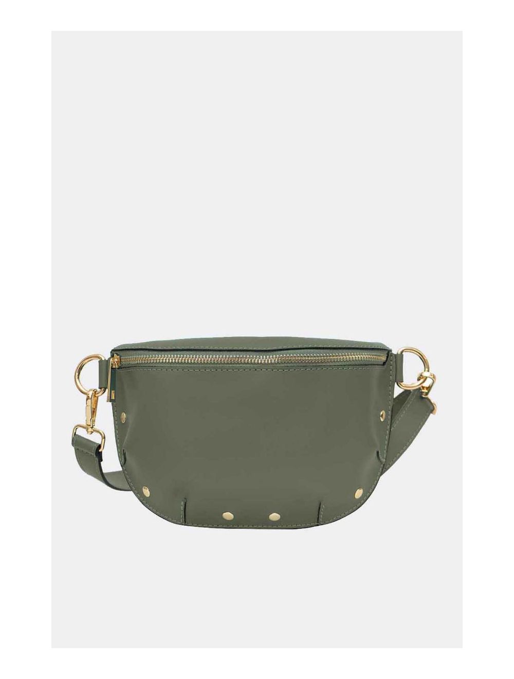 Tom&eva Sac Banane Croûte Cuir Vachette Lisse 4110 MALIA-Khaki