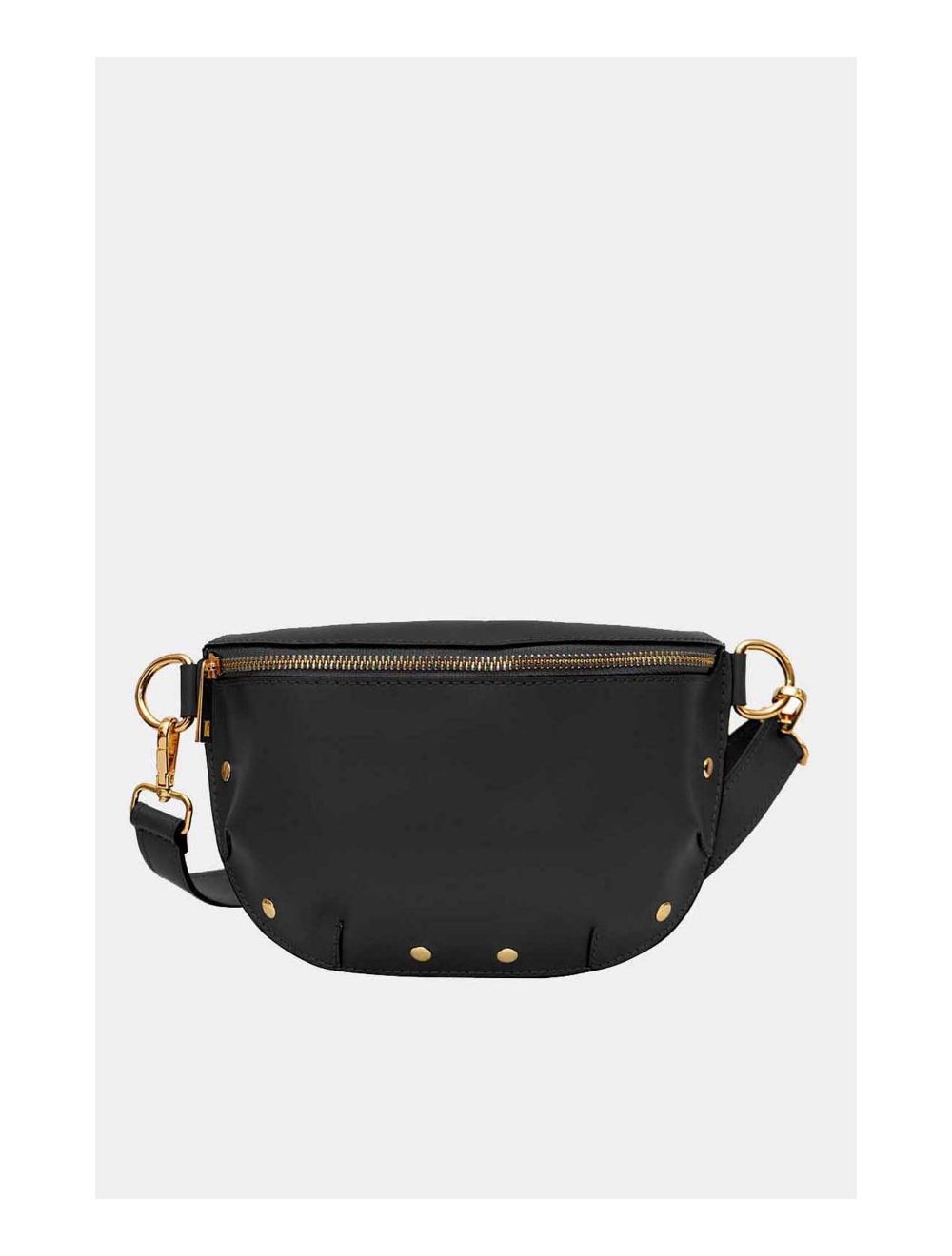 Tom&eva Sac Banane Croûte Cuir Vachette Lisse 4110 MALIA-Noir