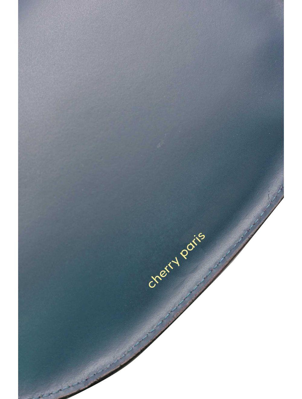 Tom&eva Sac Banane Croûte Cuir Vachette Lisse 4110 MALIA-Petrole