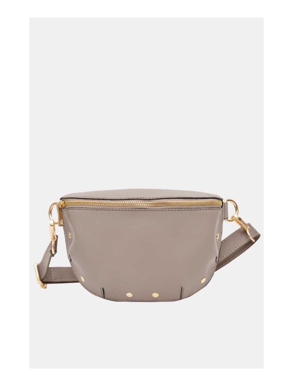 Tom&eva Sac Banane Croûte Cuir Vachette Lisse 4110 MALIA-Taupe