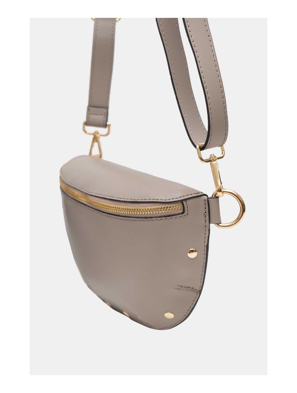 Tom&eva Sac Banane Croûte Cuir Vachette Lisse 4110 MALIA-Taupe