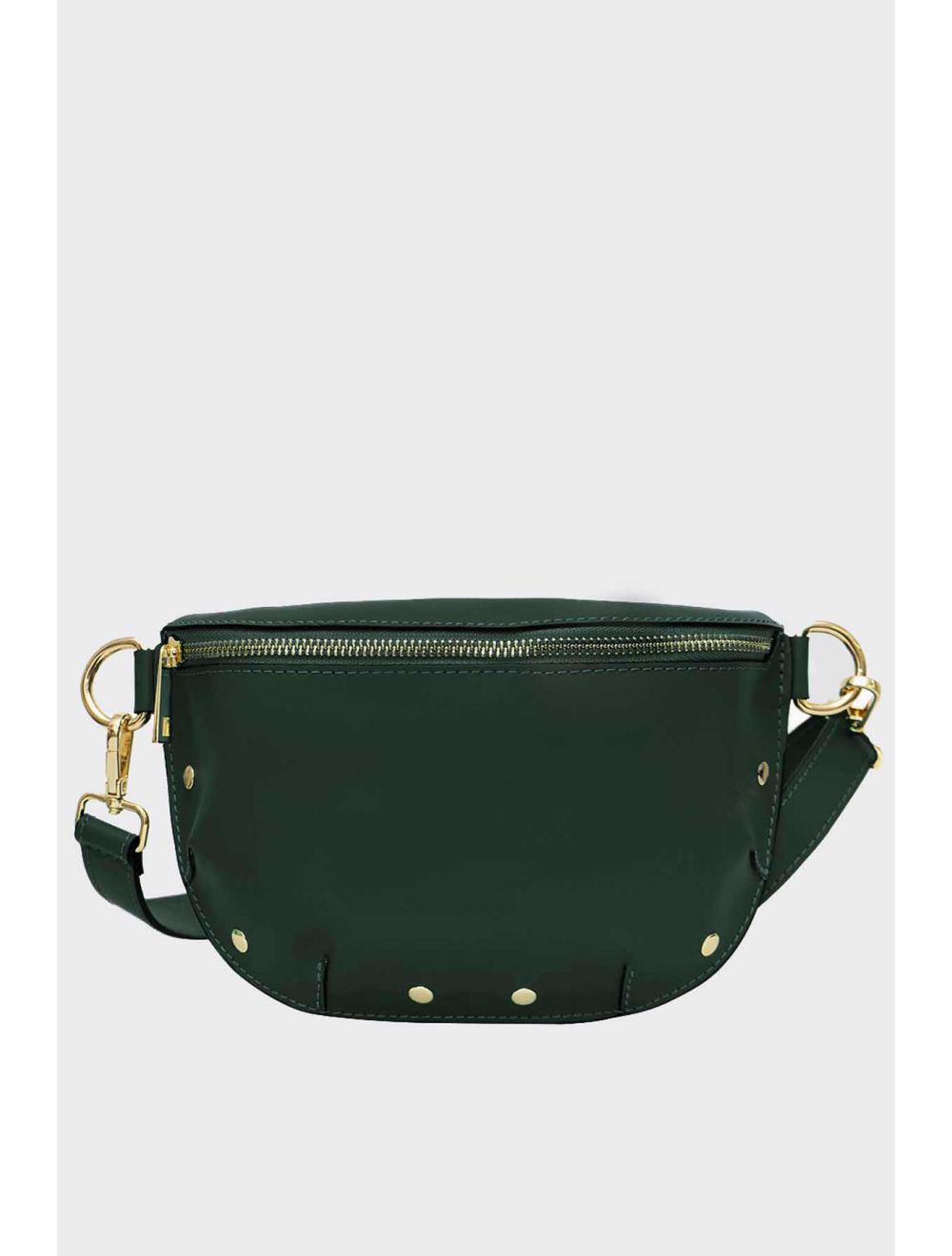 Tom&eva Sac Banane Croûte Cuir Vachette Lisse 4110 MALIA-Vert