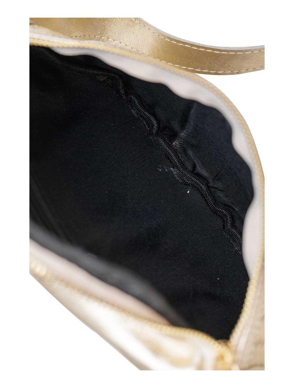 tom&eva Sac Banane Croûte Cuir Vachette Métallisé Tressé 4107 SCARLETT-Doré