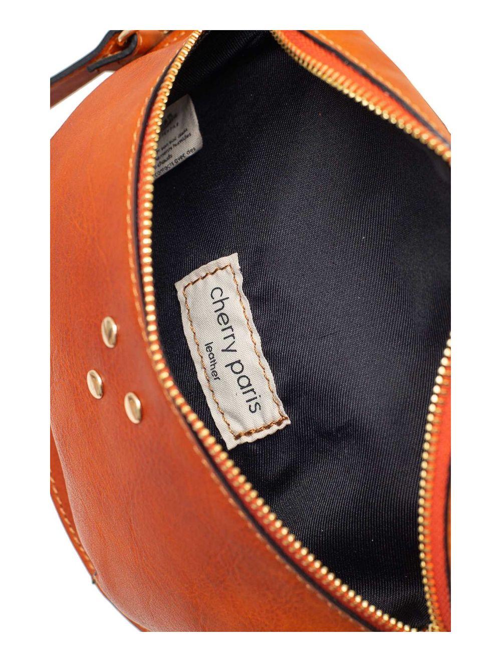 tom&eva Sac Banane Cuir Vachette Collet 4086 BINTA-Camel