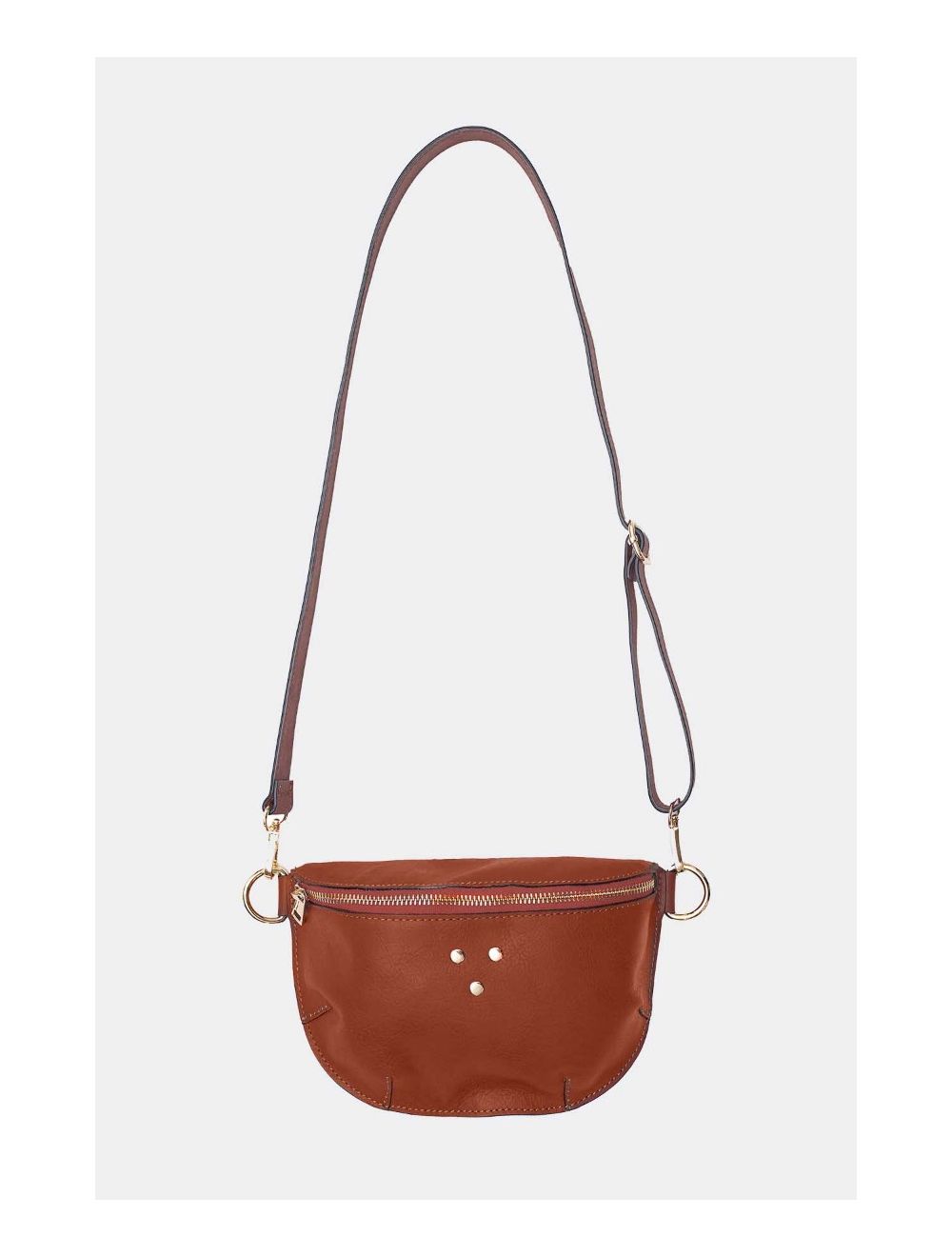 Tom&eva Sac Banane Cuir Vachette Collet 4086 BINTA-Marron
