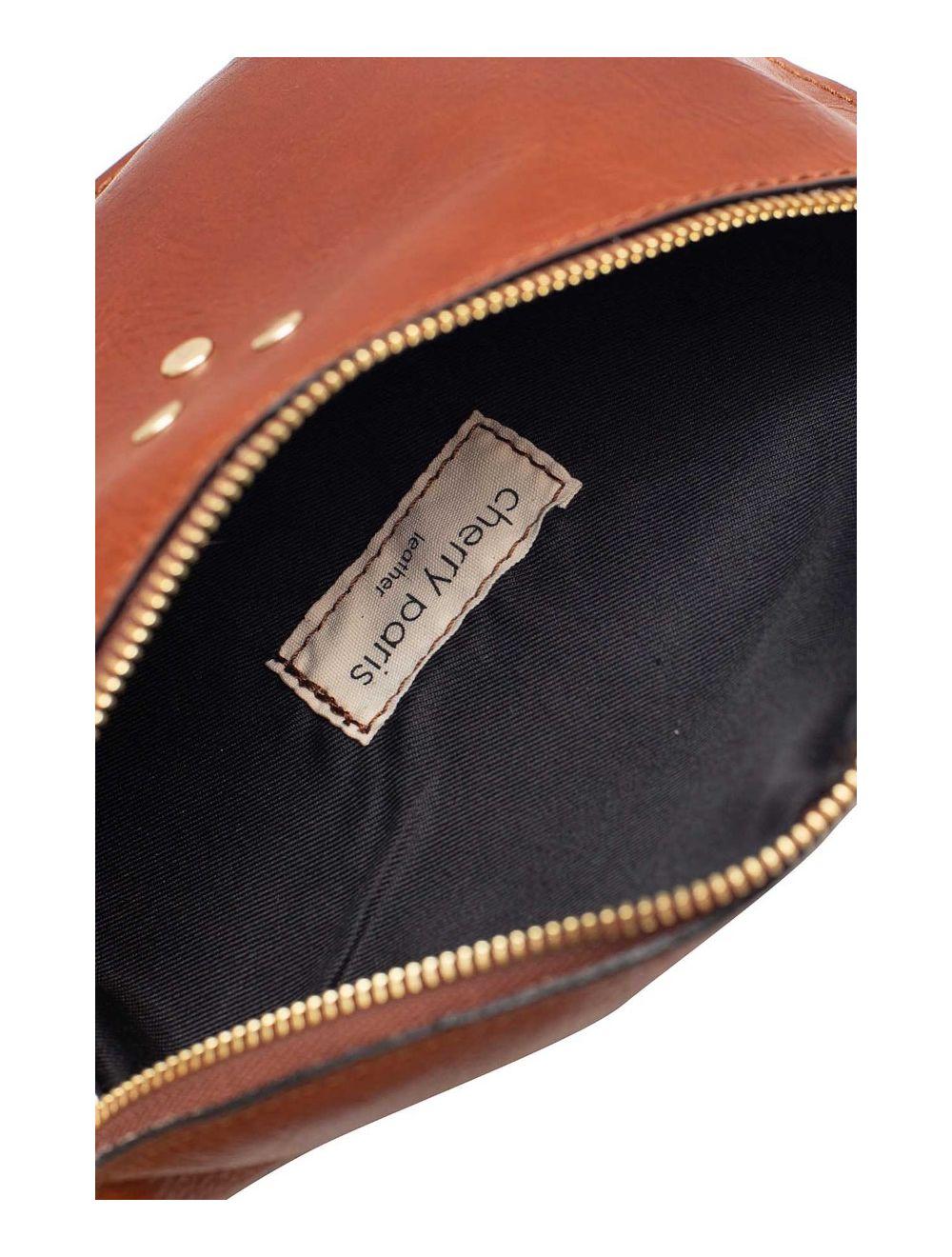 Tom&eva Sac Banane Cuir Vachette Collet 4086 BINTA-Marron