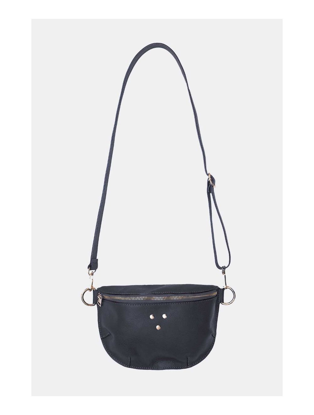 Tom&eva Sac Banane Cuir Vachette Collet 4086 BINTA-Noir