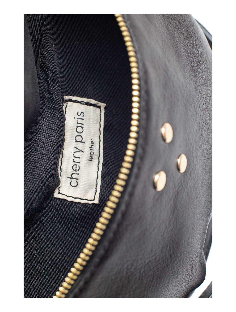 tom&eva Sac Banane Cuir Vachette Collet 4086 BINTA-Noir