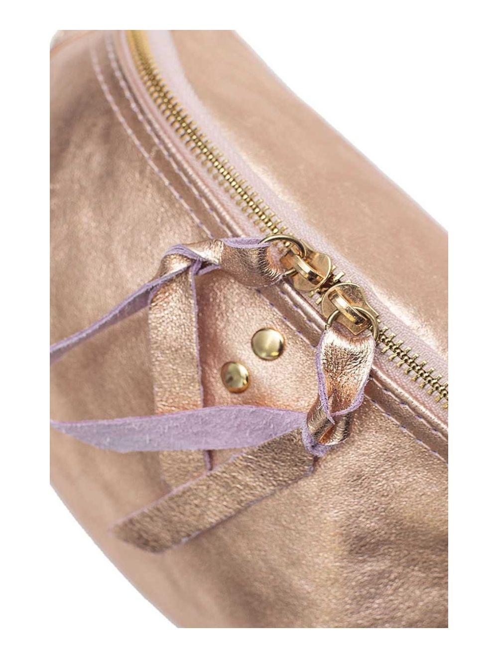 Tom&eva Sac Banane En Croûte De Cuir Vachette Métallisé NELLY METAL-4061-Pink