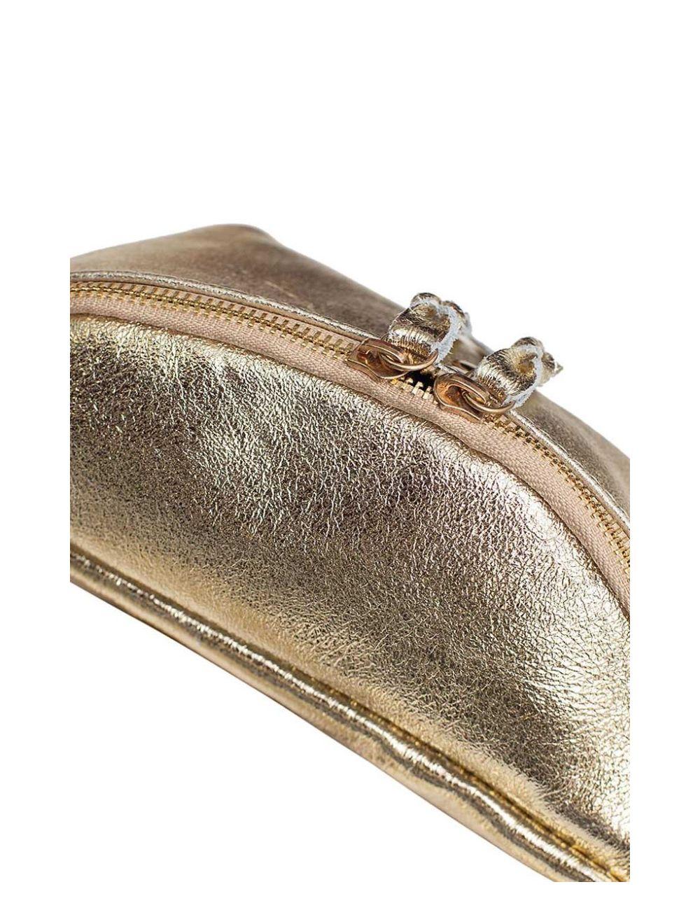 Tom&eva Sac Banane En Croûte De Cuir Vachette Métallisé NELLY METAL-4061-Gold
