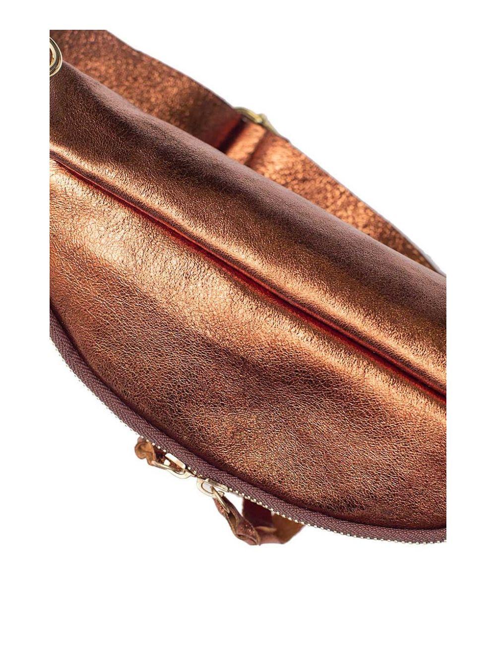 Tom&eva Sac Banane En Croûte De Cuir Vachette Métallisé NELLY METAL-4061-Bronze