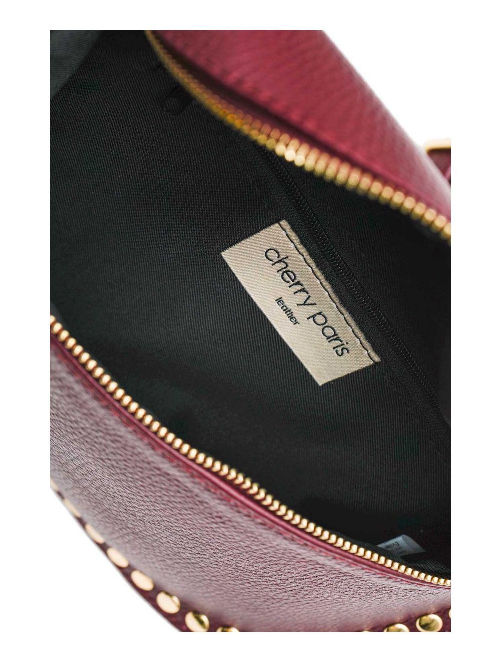 tom&eva Sac Banane En Croûte Vachette Grainée Cloutée 4147 BEATRICE-Bordeaux