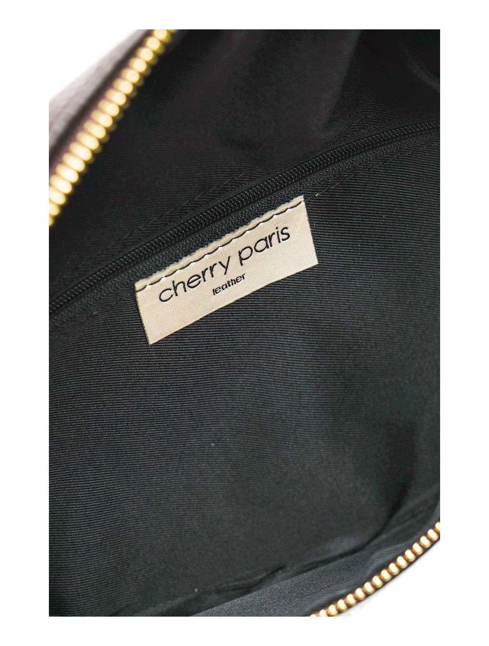 tom&eva Sac Banane En Croûte Vachette Grainée Cloutée 4147 BEATRICE-Chocolat