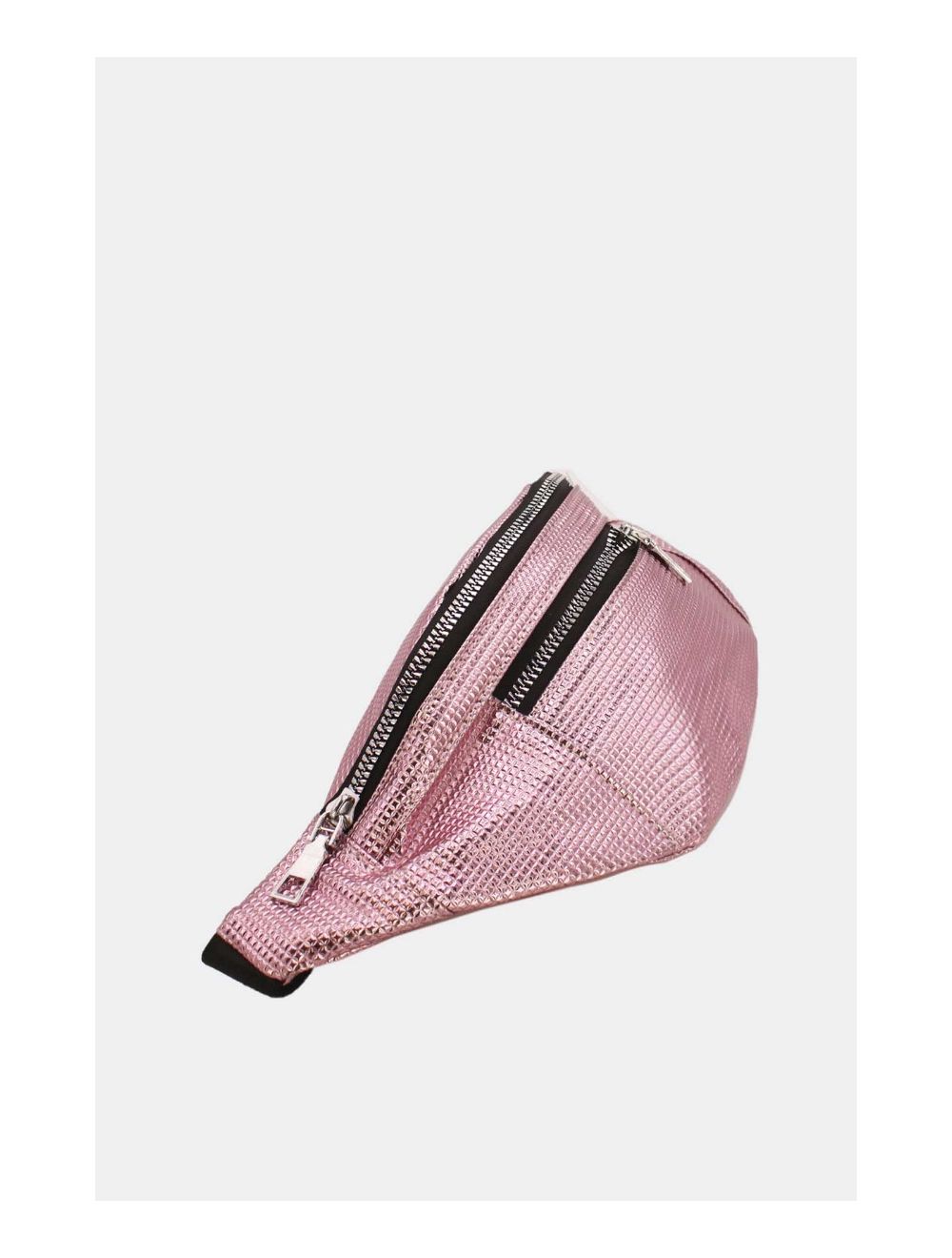 Tom&eva Sac Banane Femme Effet Brillant Quadrillé -23MB-3081-Pink