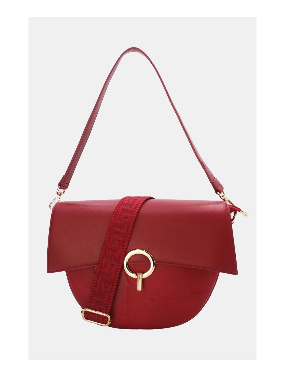 Tom&eva Sac Bandoulière à Boucle D'Or 24B-6002-Burgundy