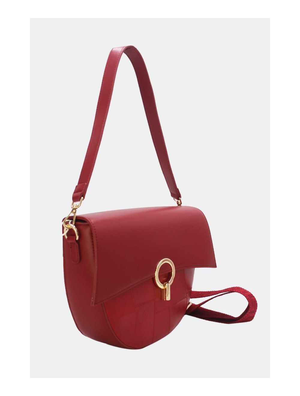 Tom&eva Sac Bandoulière à Boucle D'Or 24B-6002-Burgundy