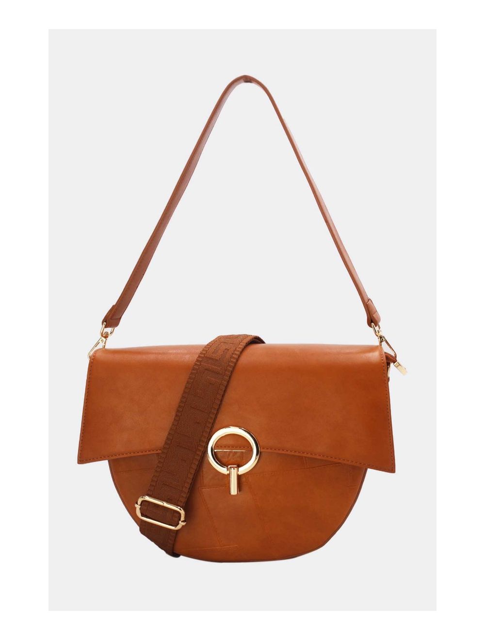 Tom&eva Sac Bandoulière à Boucle D'Or 24B-6002-Marron