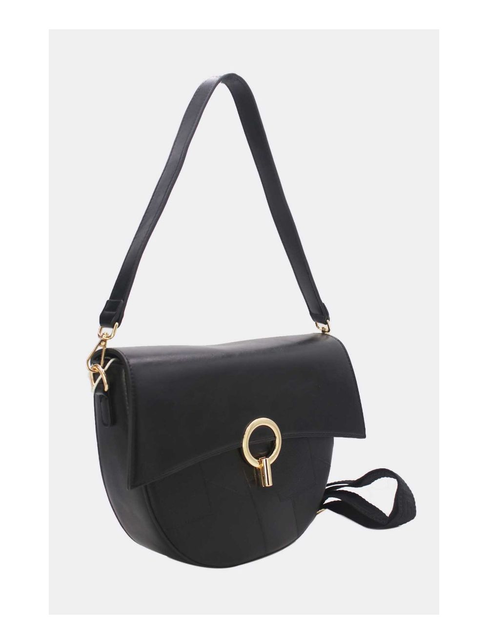 Tom&eva Sac Bandoulière à Boucle D'Or 24B-6002-Noir